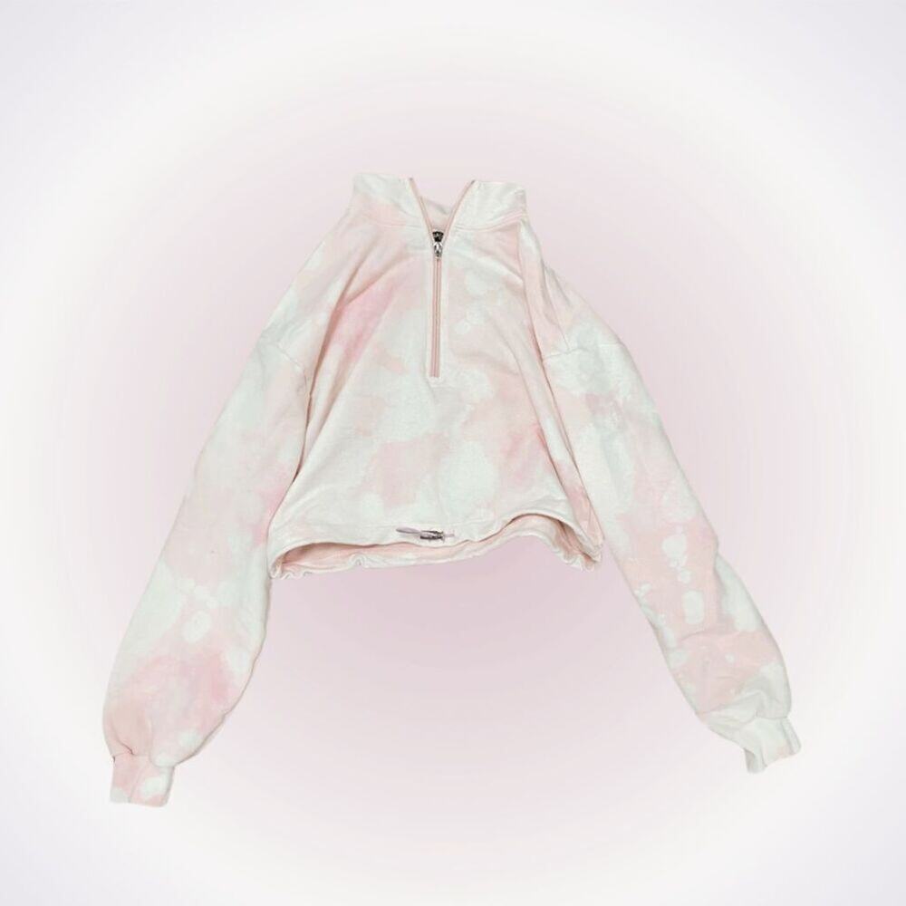 Nasty Gal tie dye quarter zip | Sz S